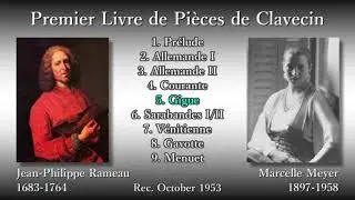 Rameau: Premier Livre de Pièces de Clavecin, Meyer (1953) ラモー クラヴサン曲集第1巻 メイエ
