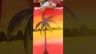 Easy sunset scenery painting #painting #scenery #easy #shorts #vairal #satisfying #bangladesh #art