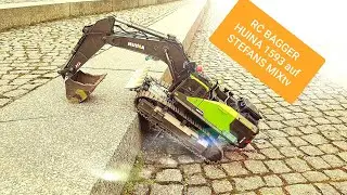 RC BAGGER HUINA 1593 Pflügen baggern klettern