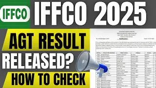 iffco agt result 2025 | iffco agriculture graduate trainee result 2025 | mahir academy