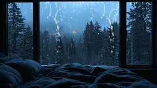 Cozy Car Sleeping To Rain Sounds | Heavy Rain On Window Night Ambience 🌧️🚗