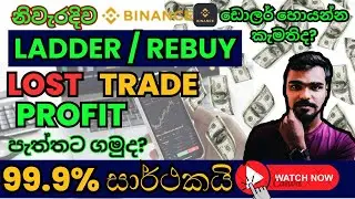 Lost Trade නිවැරදිව Profit පැත්තට ගන්නේ කොහොමද? | LADDER | REBUY | CryptoCurrency | Binance Trading