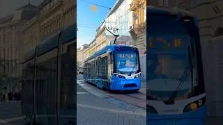 SATISFYING AND SMOOTH RUNNING SOUND OF NEW SHORT TRAM IN ZAGREB CROATIA 🇭🇷 | SHORT #shorts #zagreb