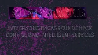SAP SF API Background Checks - How To Configure