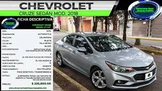 UNIDAD DISPONIBLE ! CHEVROLET CRUZE LT Aut Azul Mod 2018