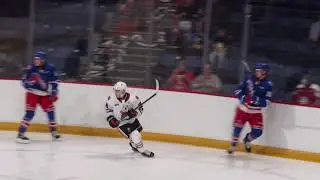 Danil Gushchin of the Niagara IceDogs in a Exhibition Game against the Kitchener Rangers