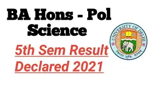 SOL BA hons Political science fifth Semester result Declared Dec 2021 | Ameeninfo
