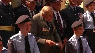 A blue Plaque has been honored to RAF Hero, Edward Corringham