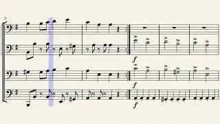 Tetris Theme, Arr. for Low Brass Quartet