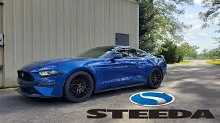 MUSTANG ECOBOOST GETS LOWERED! | Steeda Progressive Sport Lowering Springs Review and Install!