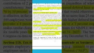 SIMPLE IRA Contribution Limit Update  // Secure Act 2.0