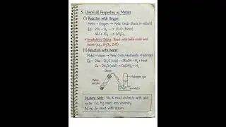 Metal and non metal class 10th #notes #bestnotes #boardexam #class10 #chemistry #note