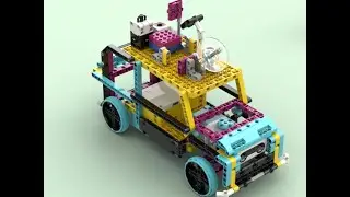 Lego Spike Prime Радиолокационная машина инструкция по сборке PDF
