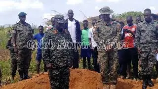 Lt Gen. Sam Okiding Deputy Chief of Defence Forces  honor the graves of 21 October,2024 Incident.