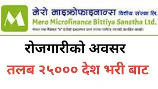 mero  micro finance vacancy Notice 2081 salary 25000+