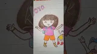 Drawing of Dora the adventurer #beautiful #drawing #dora #friends #cartoon #favorite #colors #shorts
