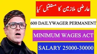 J&k all dailywager breaking news| Minimum wages act| Spos double salary| jk dailywager permanent