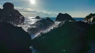 Sunrise Waves on Rocky Shore &ndash; 30min Relaxing Ocean Sounds | No Music, No AI