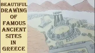 How to draw the mystical ruins of Delphi | Ancient sites in Greece|Famous Historical place in Greece