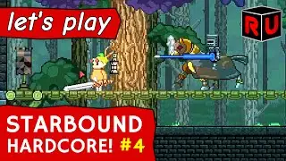 Deadly Glitch Fortress & Floran Artifact Clues | Let's play Starbound 1.0 Hardcore ep 4