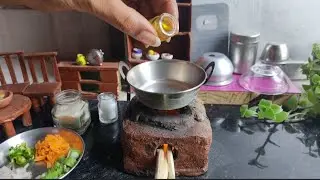 🫕 Miniature upma recipe/🧑&zwj;🍳Mini kitchen/🧑&zwj;🍳 Easy upma recipe for breakfast 🥞