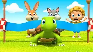 🐢 Turtle Wins the Race | 3D Animated Nursery Rhyme for Kids