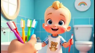5 Finger Family Good Habits Toothbrush Routine Song | Rainbow Nursery Rhymes & Kids Songs