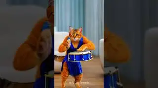 🥁🎄 Jingle Beats Cat Drumming for Christmas Cheer! #catdancer #catsmoves  #cattalent #dancingcat