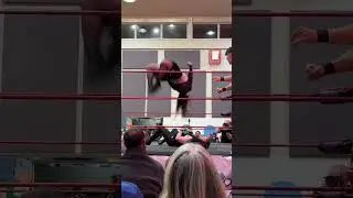 Judas Grey Standing Moonsault. WrestleZone Christmas Chaos 2024.