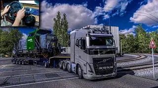 Transporting Oversized Heavy Cargo with the Volvo FH 16 2022 | ETS 2 1.50 Mods | Logitech G29