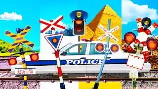 Police Railroad Crossing on Patrol 😂