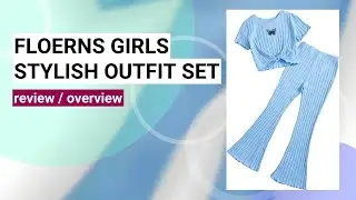 Floerns Girls 2-Piece Outfit Review: Stylish Twist Hem Tee & Flare Pants Set
