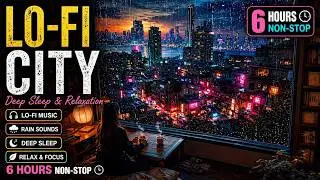 Lo-Fi Music While Watching a Neon Future City | Deep Sleep & Relaxation