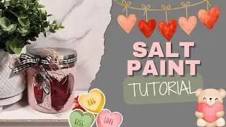 How to Upcycle Glass Jars with Scripture | Easy Salt Texture Technique
