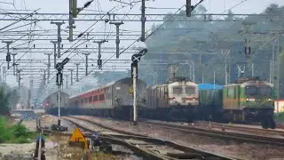 Danapur - Pune Express Overtaken By Anand Vihar T. - Rewa SF Express At IDGJ.!!