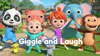 Fluffy Friends Giggle Together! 🐶🦆🐘 Laughing Animals Song for Kids