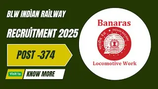 BLW Indian Railway Apprentice Recruitment 2025 &ndash; 374 Vacancies