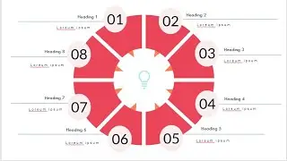 Simple Infographic | Eight Point Slide | Presentation Design | Beginner | Template Design Basic