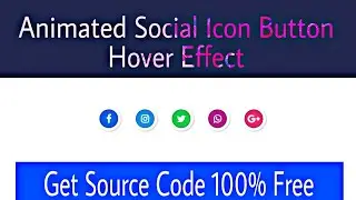 Social media buttons with amazing animation on hover using HTML & CSS | OnlyCoding!