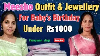 Meesho Birthday outfit under 1000, beautiful saree, jewellery set, hip belt combo #vasupavan_vlogs