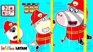 Wolfoo Pr&aacute;ctica Bombero con Mr. Zebra 🚒 - Finge Jugar Profesi&oacute;n 🧯 Videos Para Ni&ntilde;os 🧑&zwj;🚒 Wolfoo LATAM