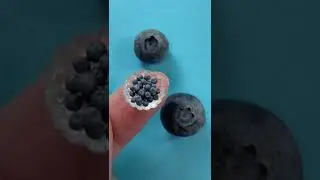How to make polymer clay blueberry tutorial #shorts
