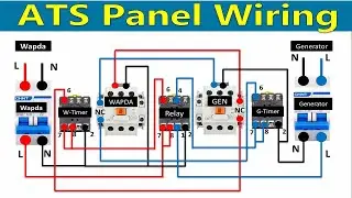 Automatic Transfer Switch ATS With time Delay | ATS Panel Wiring | ATS Connection in Urdu Hindi
