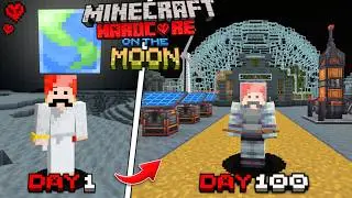 I Survived 100 Days On the MOON In Minecraft Hardcore || Minecraft 100 Days Hindi.