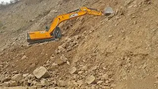 JCB Excavator with Massive Hilly Landslide | Part # 1 | Dirt Clearing