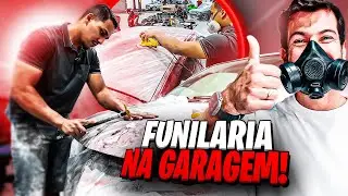 FUNILARIA COMPLETA NA GARAGEM!! CLIO DESTRUÍDO? 😳🔨 | TAPA DO NARIGA 2