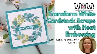 Add Colour to Your White Paper Scraps with Heat Embossing!