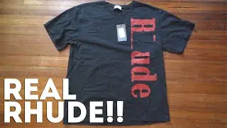 LEGIT RHUDE T-SHIRT  |  How to tell + unboxing this oversized logo tee!!