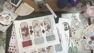 Alice in Wonderland Junk Journal | Ephemera Pockets, Tags, Belly Bands & Cover Tutorial
