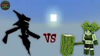 Emptiness Knight vs Cacti Cathie | Minecraft Bedrock | Mob Battle